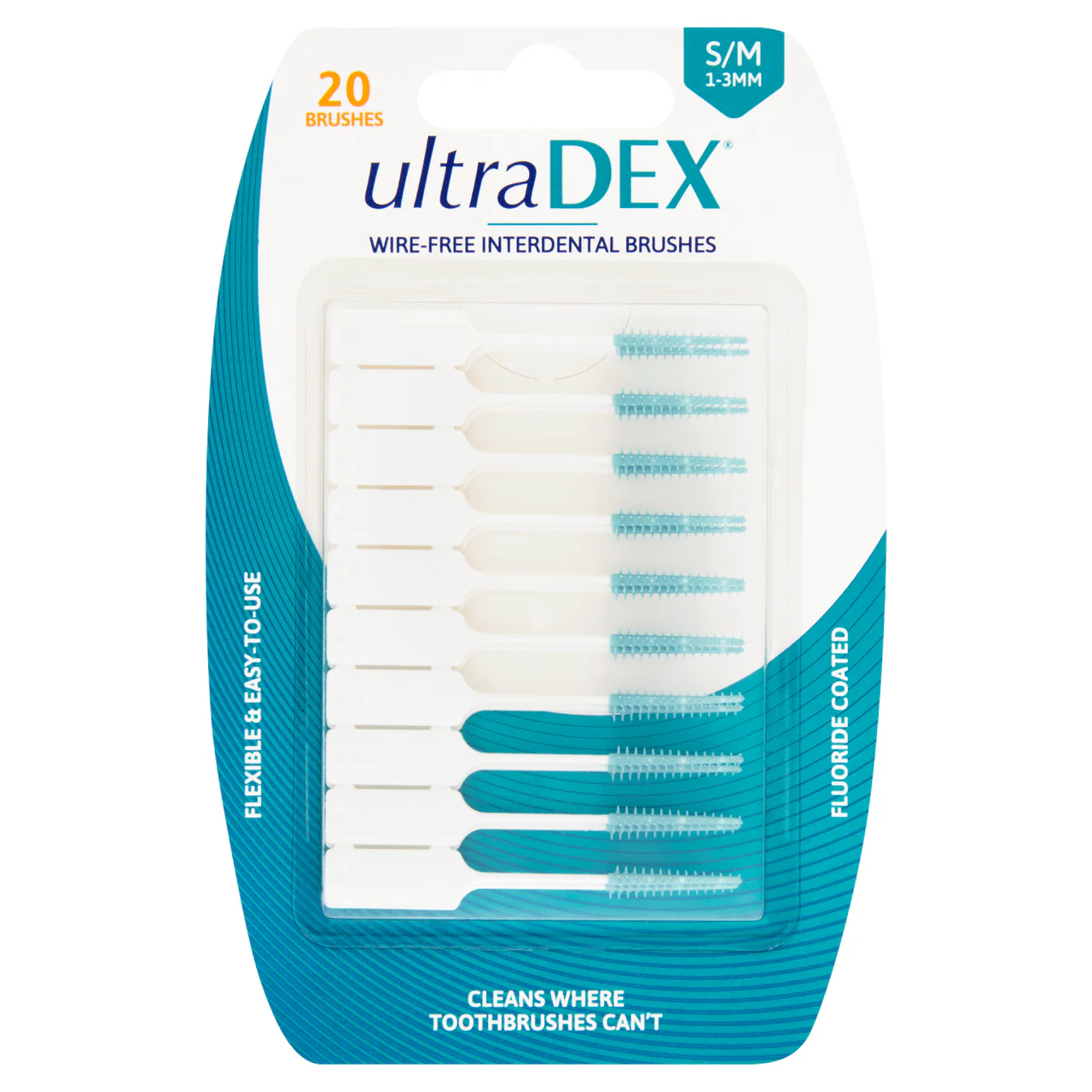 UltraDEX Wire-Free Interdental Brushes S/M 20 Pack