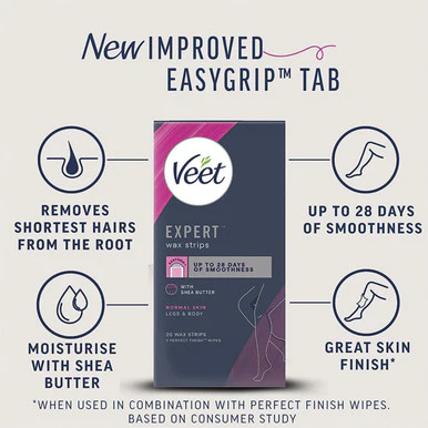 Veet Expert Cold Wax Strips Legs Normal 20 Strips - Image 3