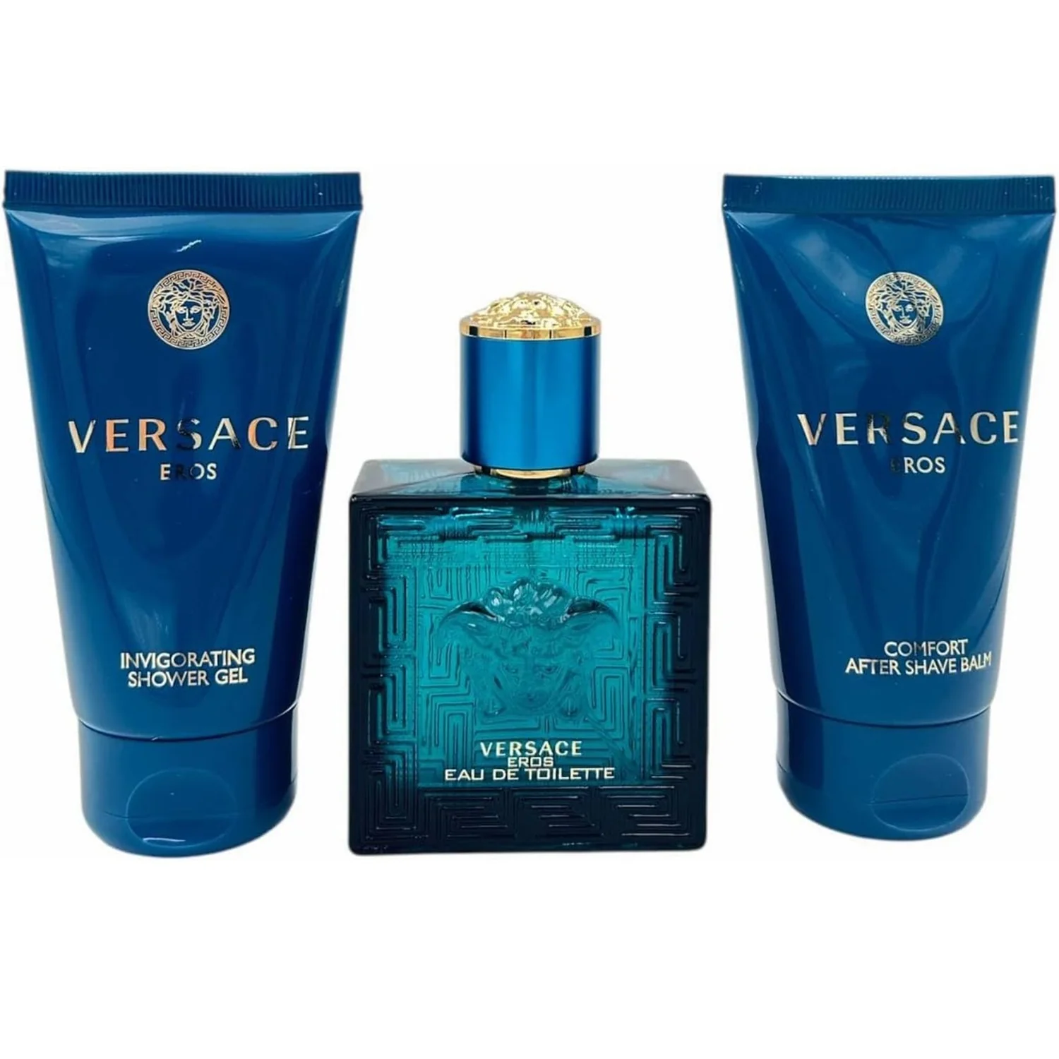 Versace Eros Gift Set EDT 50ml with Shower Gel 50ml & Aftershave Balm 50ml - Image 2