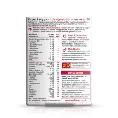 Vitabiotics Wellman 50+ 30 Tablets - Image 2