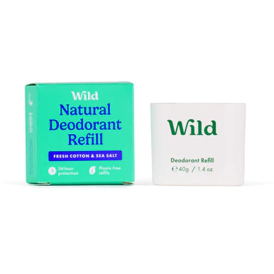 Wild Fresh Cotton & Sea Salt Deodorant Refill 40g