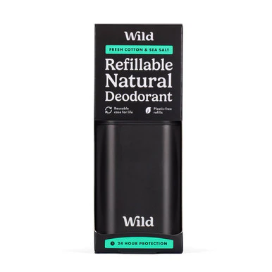 Wild Fresh Cotton & Sea Salt Deodorant with Black Case Starter Pack