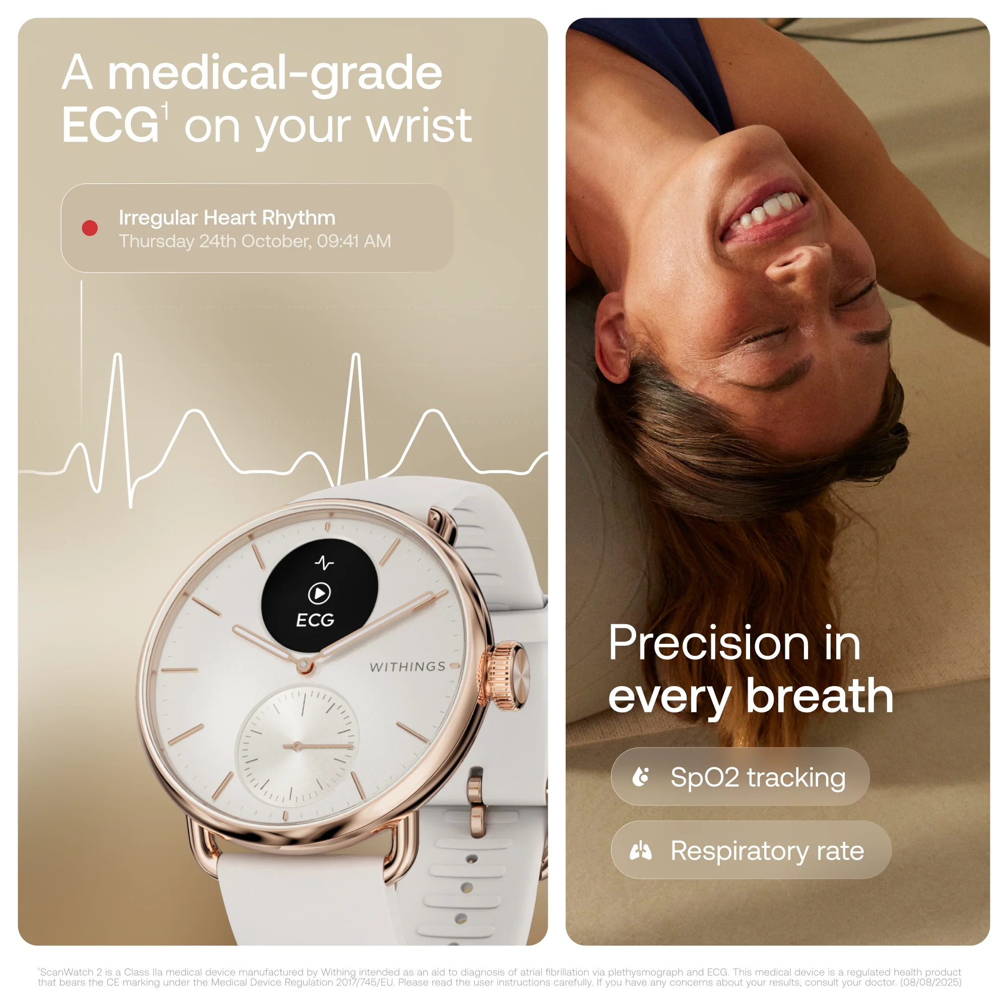 Withings ScanWatch 2 38mm Rose Gold - Image 4