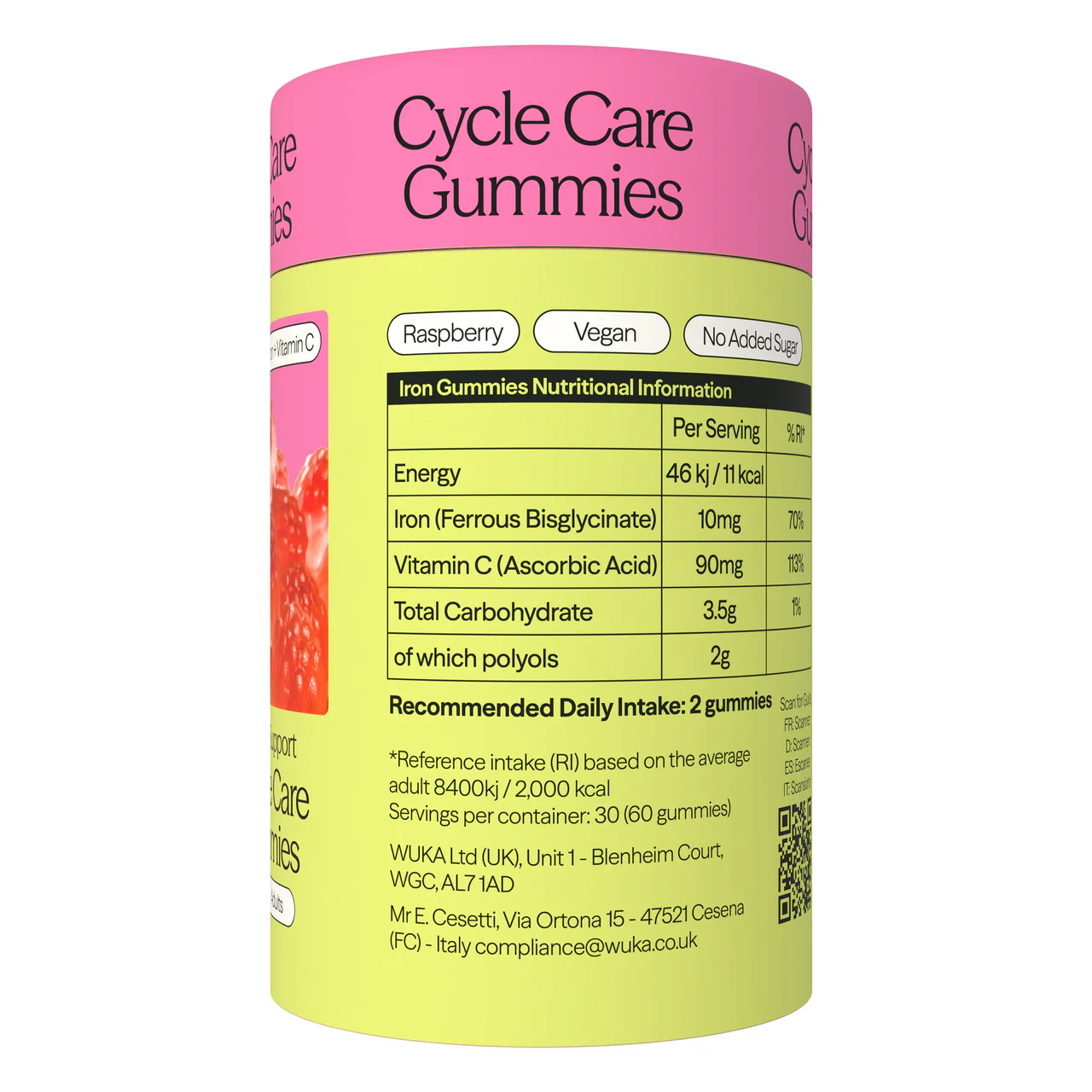 WUKA Adult Cycle Care Iron & Vitamin C 60 Gummies - Image 2