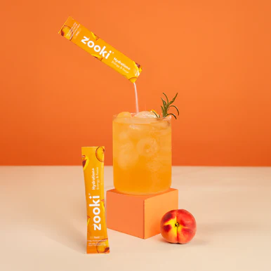 Zooki Hydration+ Energy & Focus Peach Flavour 4.7g 30 Sachets - Image 4