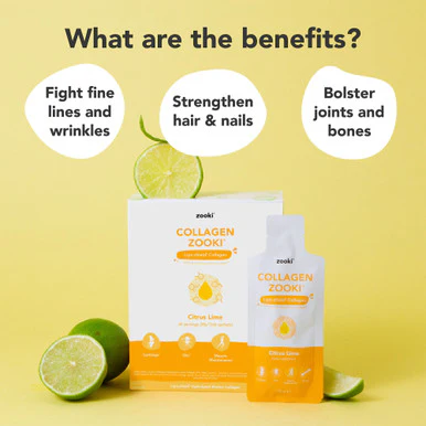 Zooki Marine Collagen 5,000mg Citrus Lime Flavour 15ml 30 Sachets - Image 7